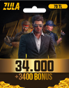 Zula 34000 + 3400 Bonus Altın