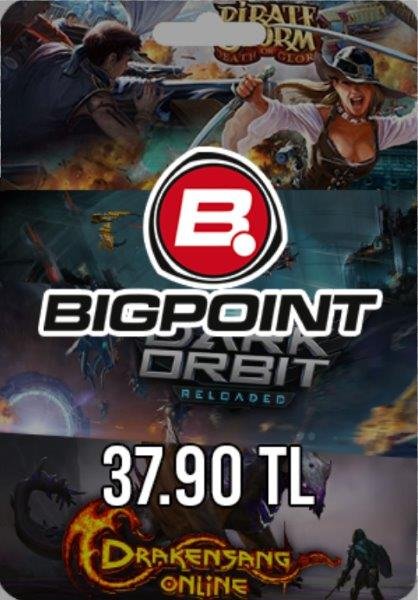 Bigpoint 37.90 TL lik Kupon