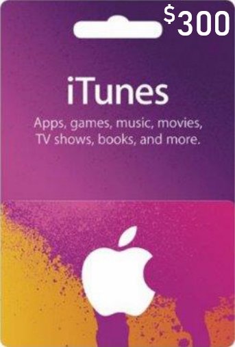 iTunes Gift Card - US$ 300