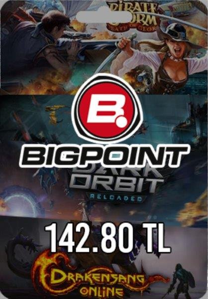 Bigpoint 142.80 TL lik Kupon