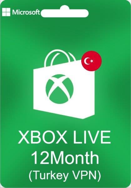 XBox Live Gold 12 Months Membership (Turkey VPN)	