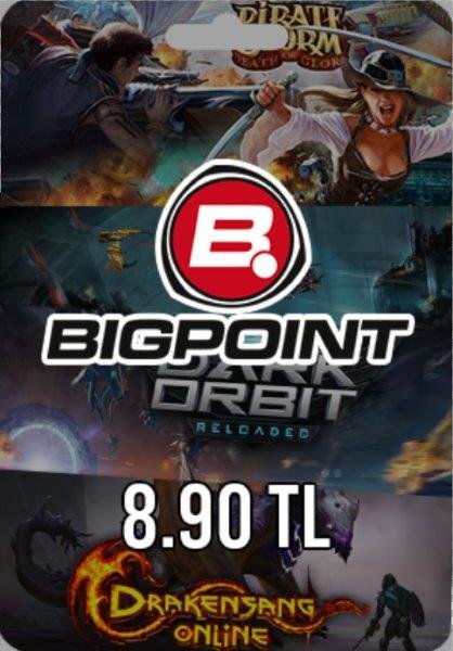 Bigpoint 8.90 TL lik Kupon