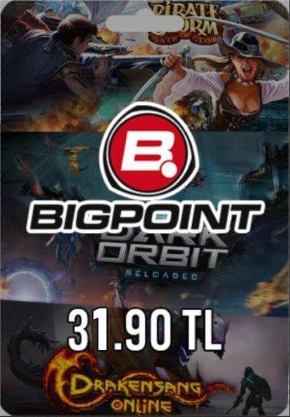 Bigpoint 31.90 TL lik Kupon